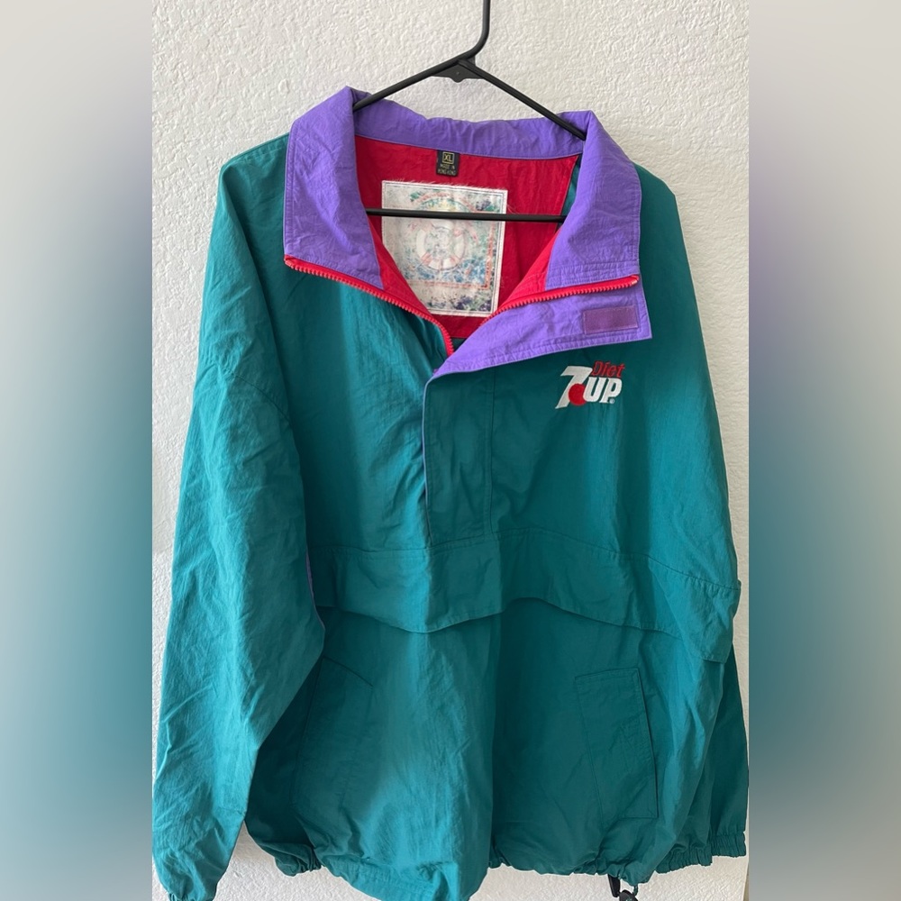 Vintage 7up waterproof jacket 1990